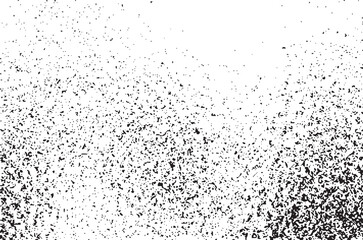 Black Spray Halftone Texture on White Background with Grunge Dust and Noise Effect