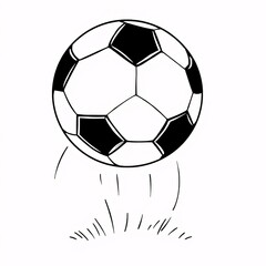 Soccer ball bouncing on grass