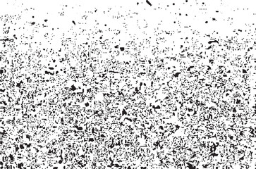 Black Spray Halftone Texture on White Background with Grunge Dust and Noise Effect