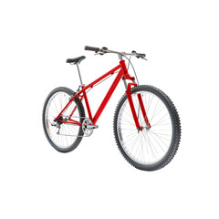 Sleek Red Mountain Bike Isolated on Transparent Background
