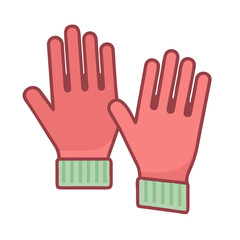 Obraz premium Gardening Gloves Icon Representing Hand Protection and Outdoor Plant Care