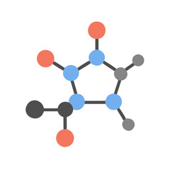 Fototapeta premium Molecule Structure Icon Representing Chemical Compound or Scientific Model