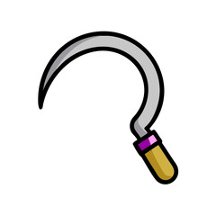 Sickle Tool Icon Representing Traditional Crop Harvesting Equipment