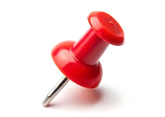 red pin isolated on white background