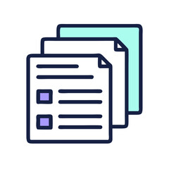 Stacked Notes Icon Representing Document Collection and Organized Paperwork