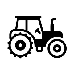 Obraz premium Tractor Icon Representing Farm Machinery and Agricultural Field Equipment