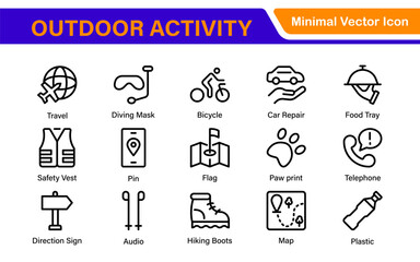 Epic Adventure Icons Collection. Explore the Wild with Stunning Graphics