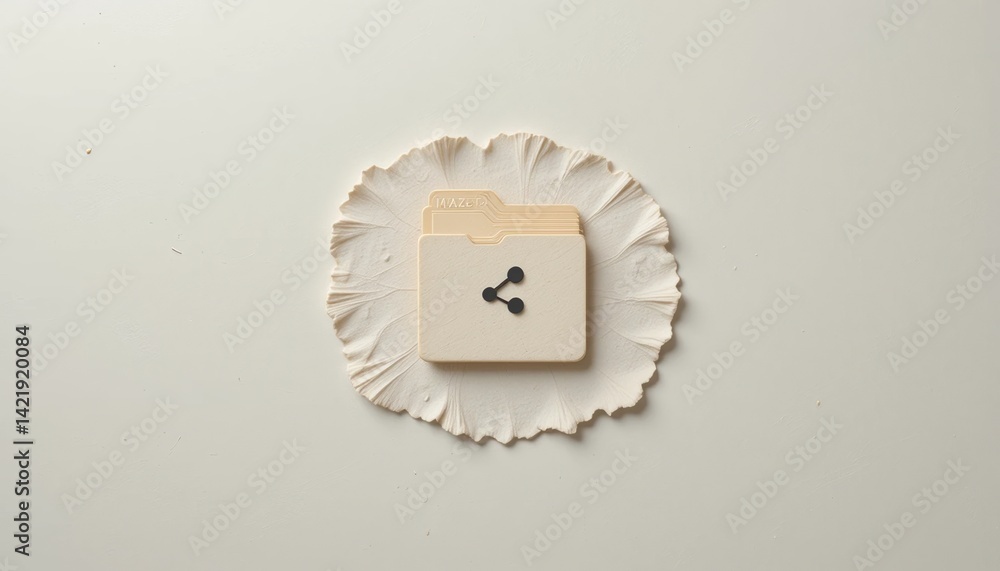 Poster file organization action office space digital management content minimalist environment top-down vie