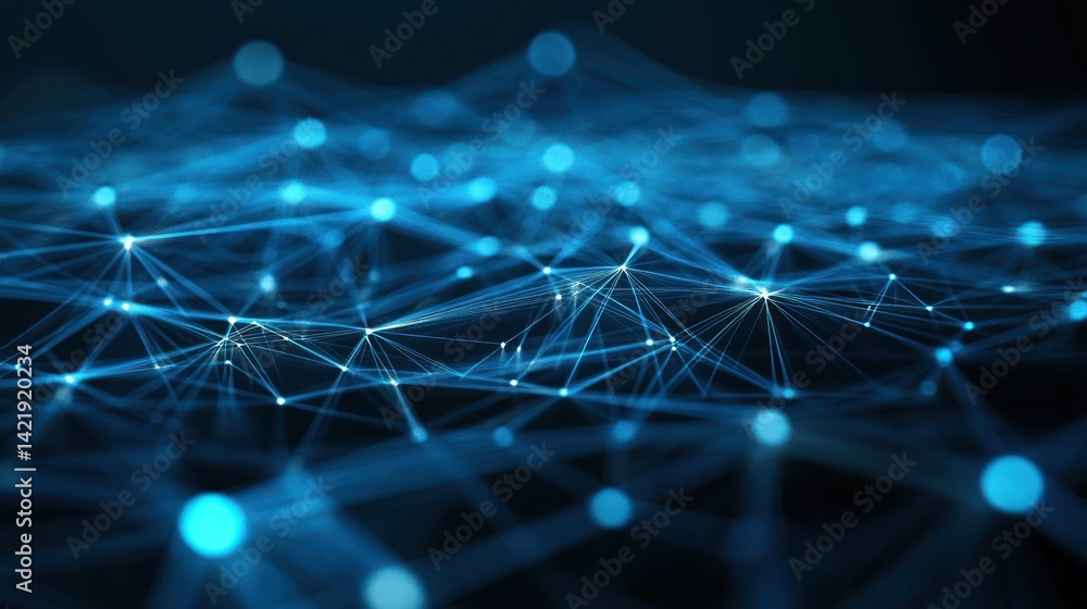 Aufkleber abstract network visualization: digital connections and interconnectivity