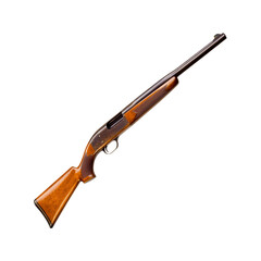 Vintage Brown Wooden Stock Shotgun Isolated on Transparent Background