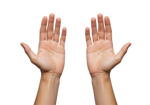 Two open hands raised