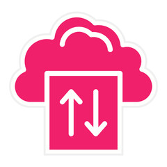 Vector Design Cloud Backup Icon Style