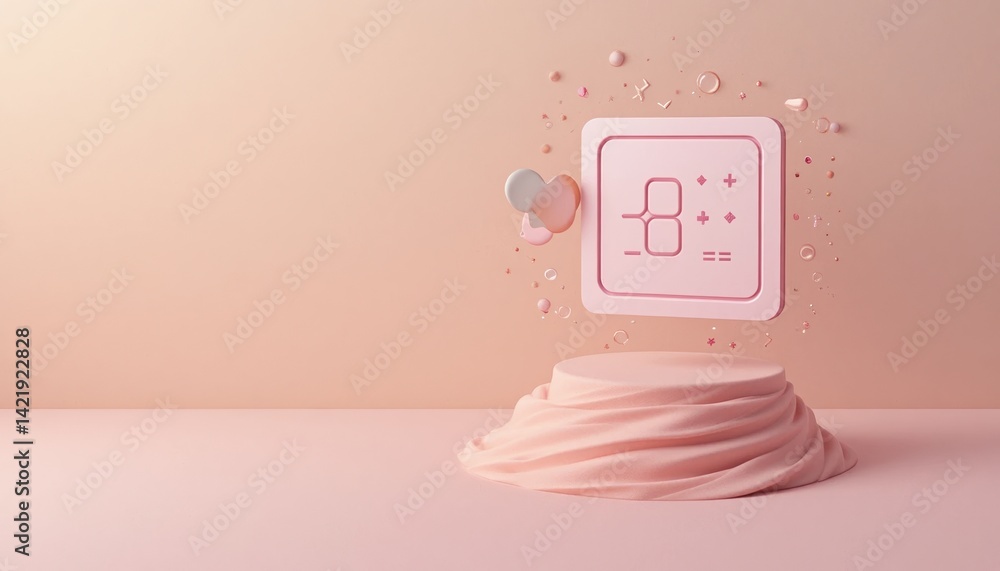 Poster innovative technology showcase studio setting digital art display minimalist design front view moder