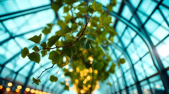 graps green leaves in the sky