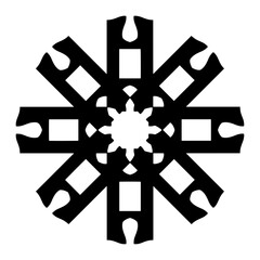 Geometric Shape In Black Outline 