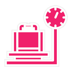 Vector Design Luggage Scale Icon Style