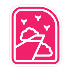 Vector Design Plane Window Icon Style