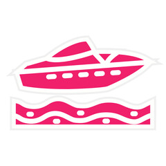 Vector Design Speed Boat Icon Style