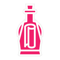 Vector Design Message In A Bottle Icon Style