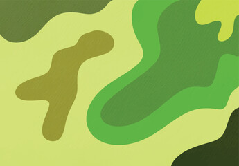 Abstract Pastel Green Background with Organic Shapes and Paper Texture