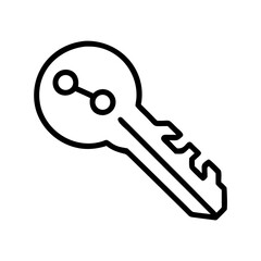 digital key icon vector illustration isolated on white background