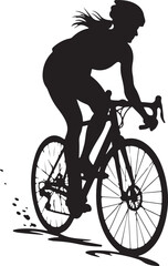 Obraz premium Bicycle Vector Silhouette | Bike Clipart SVG | Cycling Graphic DesignMountain & Road Bike Silhouettes | Editable Vector Set for T-Shirts & LogosBicycle SVG Bundle | Vintage & Modern Bike Silhouett