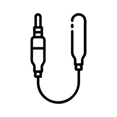 music cable isolated on white