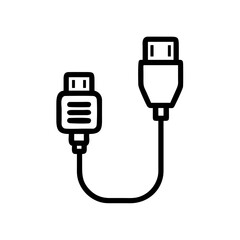 usb cable plug and socket illustration