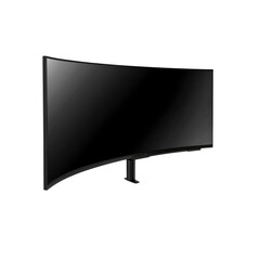 Ultrawide Curved Gaming Monitor on Stand - Modern Technology Display