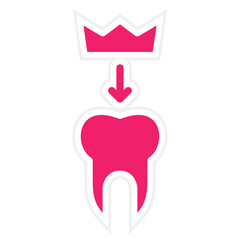 Dental Crown Icon Style