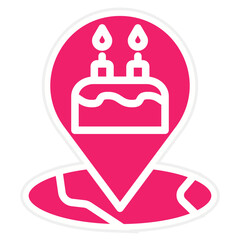 Birthday Location Icon Style