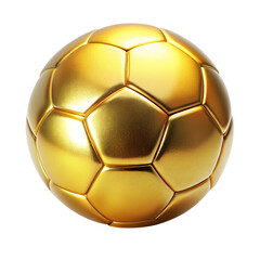 golden soccer ball isolated