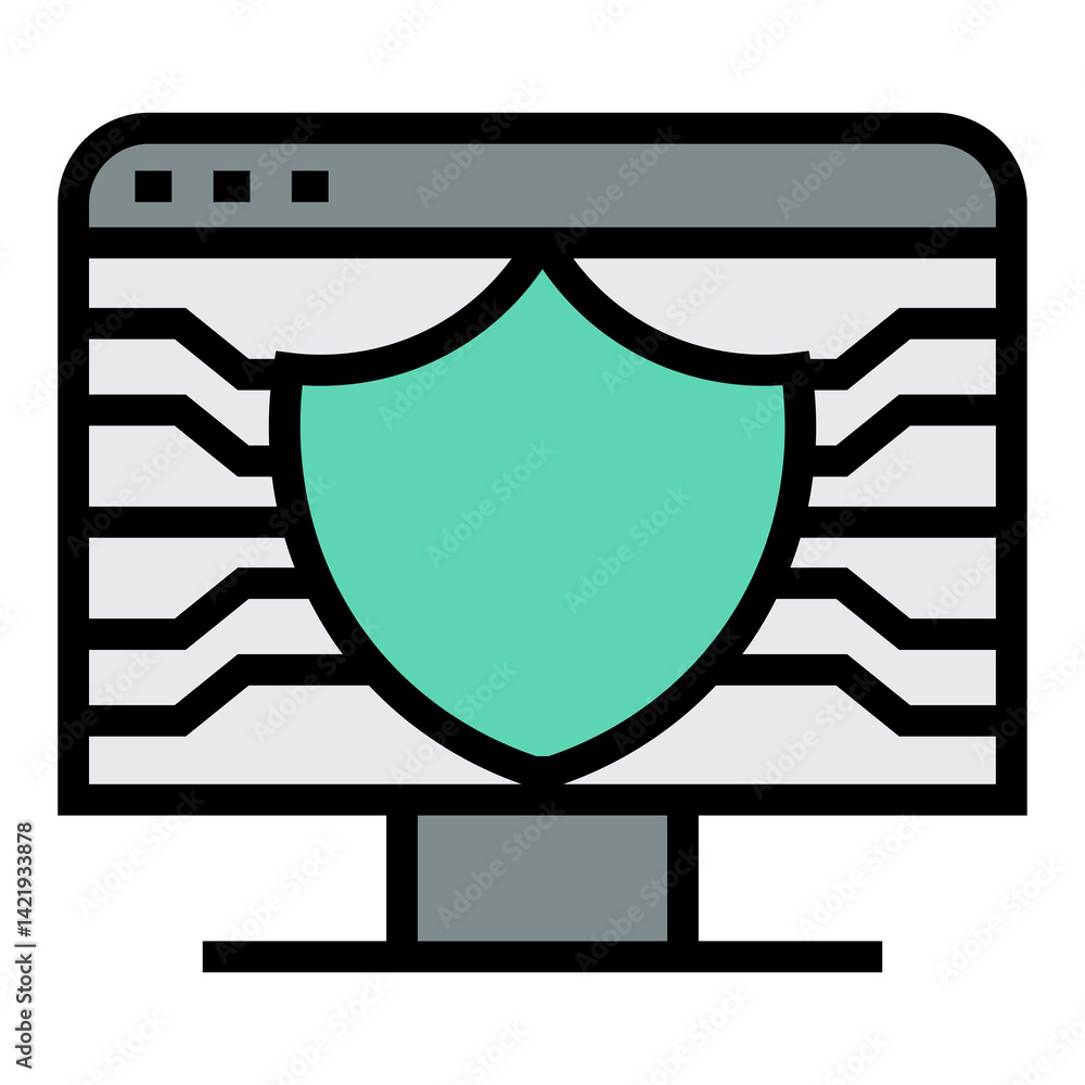 Poster internet security vector icon