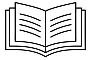  Magazine flat and line icons set Open magazine symbol Vector