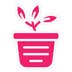 Flower Pot Icon Style