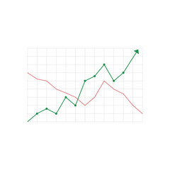 business profit chart with background lines