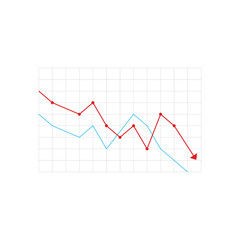 profit and loss chart with background line