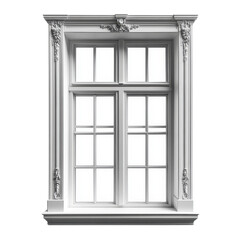 Window frame isolated on transparent background.