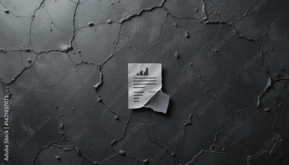 Aufkleber business growth analysis report office space document type dark concrete background top-down view vi