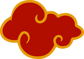vector illustration of a chinese cloud