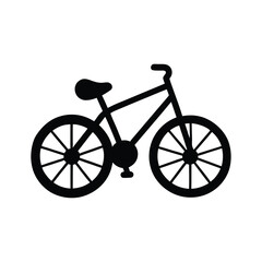 Silhouette of Bicycle with Side Wheel Movement