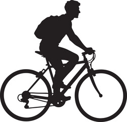 Fototapeta premium Bicycle Vector Silhouette | Bike Clipart SVG | Cycling Graphic DesignMountain & Road Bike Silhouettes | Editable Vector Set for T-Shirts & LogosBicycle SVG Bundle | Vintage & Modern Bike Silhouett