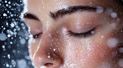Experience the refreshing sensation of a dewy mist enveloping your face, revitalizing your skin and awakening your senses Feel the gentle hydration caress your complexion, leaving it supple, radiant