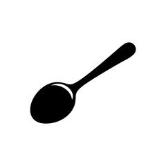 spoon vector silhouette icon illustration logo design