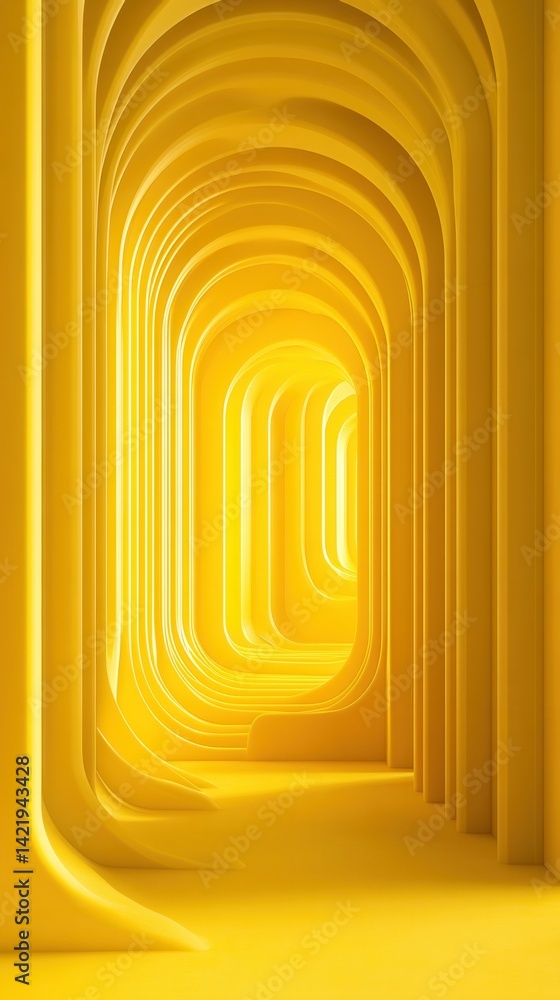 Poster cheeese's day concept. bright yellow archway creating an inviting pathway.