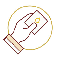 Hand Holding Card, Bank Card Payment Icon 