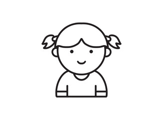 set of an Happy Kids Girl Icon