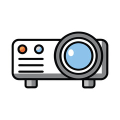 Minimalist Projector Icon Vector Graphic Illustration design.