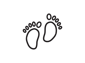 set of an Happy Kids Baby Foot Icon