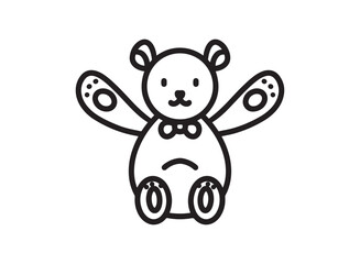 set of an Happy Kids Teddy Bear Icon